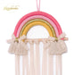 Nicrolandee Rainbow Tassels Hair Bows Holder Hanging - Baby Hair Accessories Storage Headband Holder Hair Clips Organizer Wall H