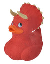 Wild Republic Rubber Ducks, Bath Toys, Kids Gifts, Pool Toys, Water Toys, Triceratops, 4