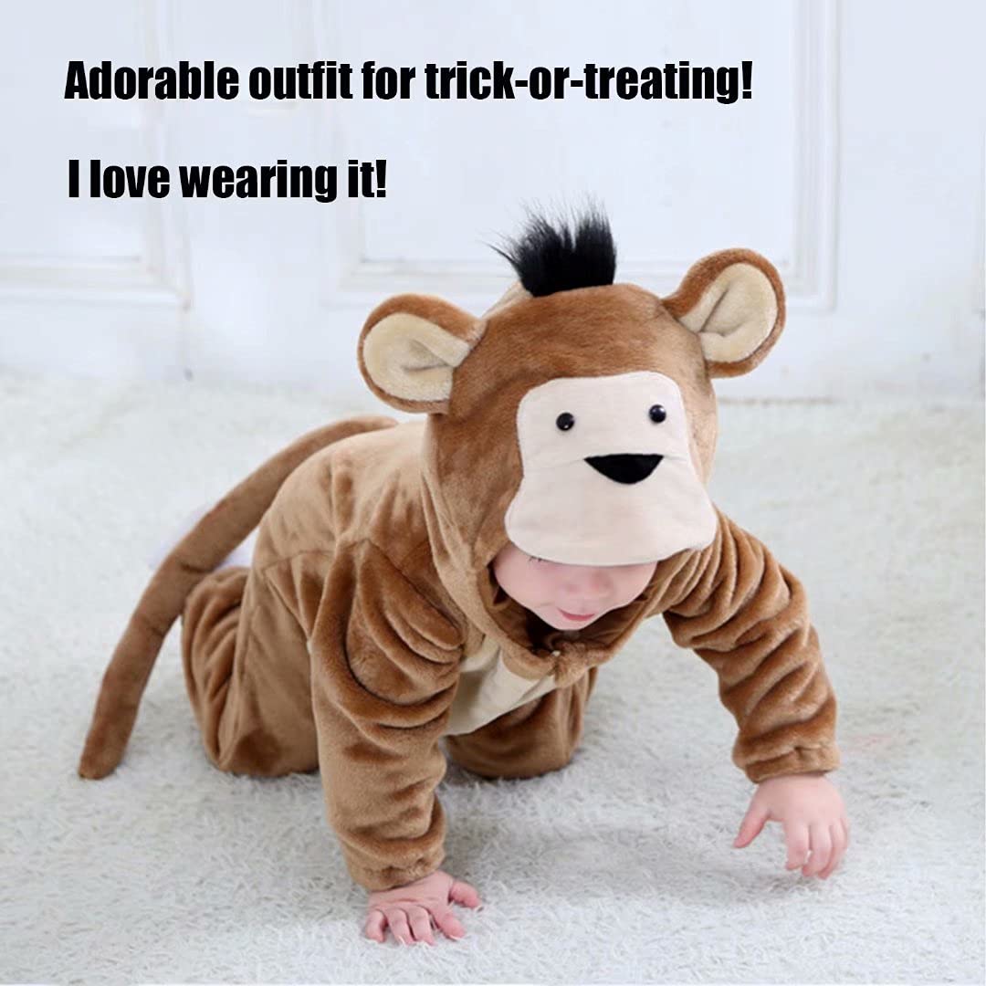 Abtshu Baby Monkey Costume Toddler Halloween Dress Up Outfit 3-6Months