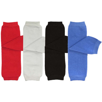 Allydrew 4 Pack Baby Leg Warmer Set & Toddler Leg Warmer Set For Boys & Girls - Solid Red, White, Black, Blue