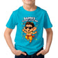 Caseria KidS Cotton Graphic Printed Half Sleeve TShirt  Bappa Little Fan (Sky Blue, 612 Months)