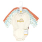 Hudson Baby Unisex Baby Cotton Long-Sleeve Bodysuits, Magical Rainbow 5-Pack, 6-9 Months