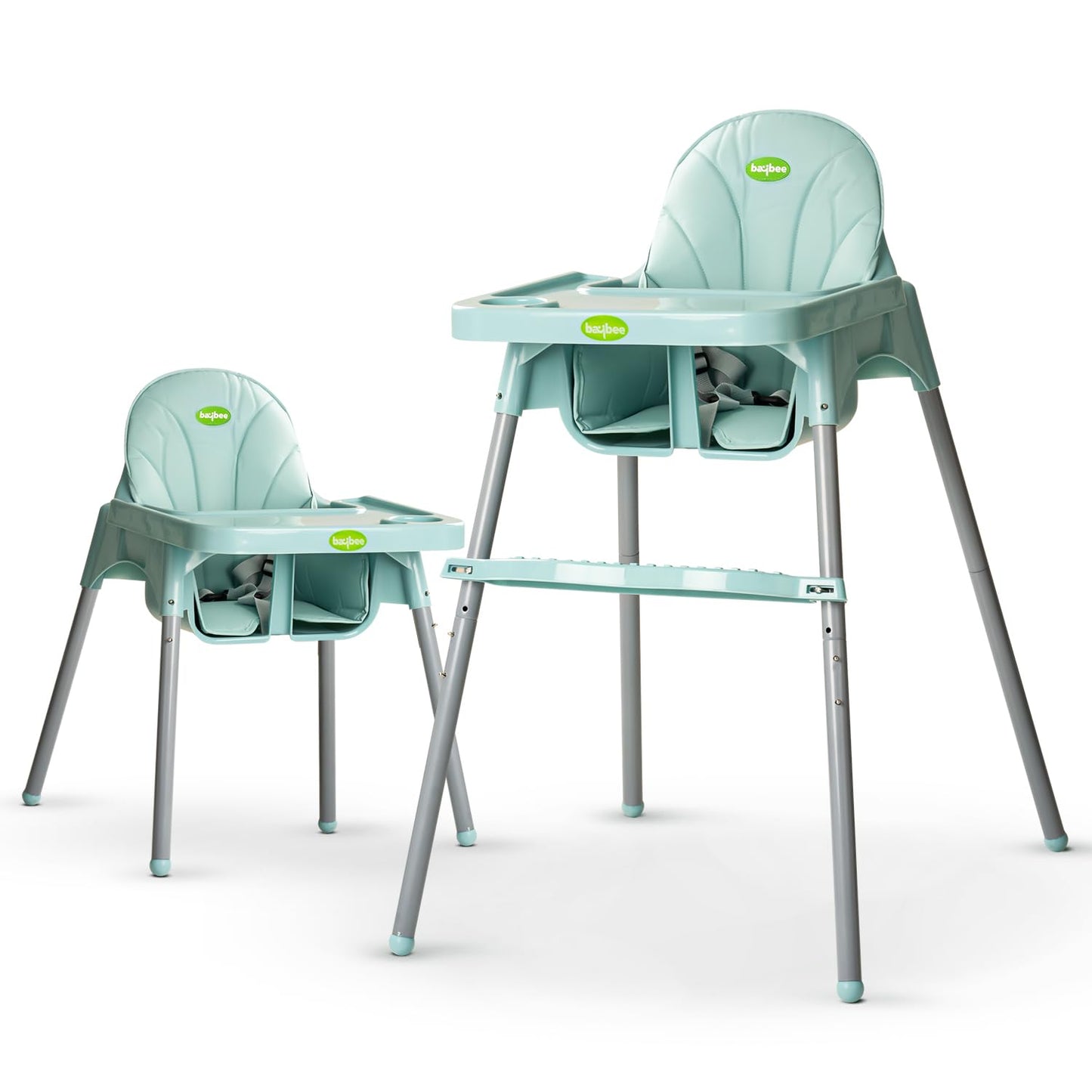 Baybee 2 In 1 Baby High Chair For Kids, Baby Feeding Chair With 2 Height Adjustable, Footrest, Tray, Mobile Stand, 3 Point Safet