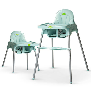 Baybee 2 In 1 Baby High Chair For Kids, Baby Feeding Chair With 2 Height Adjustable, Footrest, Tray, Mobile Stand, 3 Point Safet