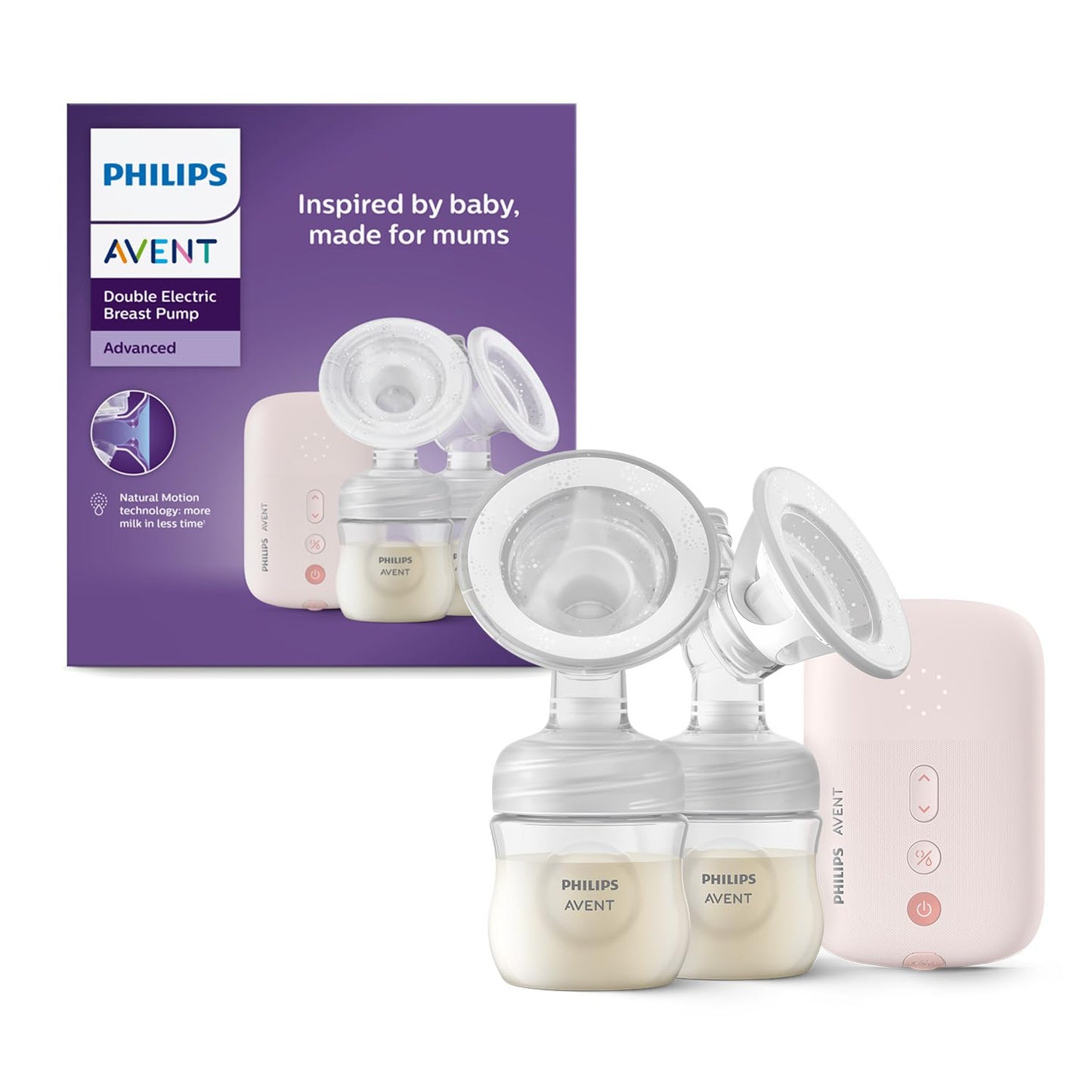 Philips Avent Double Electric Breast Pump | No.1 Brand Recommended By Moms Worldwide | Natural Motion Technology | One Size Fits