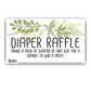 Diaper Raffle Tickets - Botanical - Set Of 50 Double-Sided Raffle Cards - Blank Baby Shower Stationery - Fun And Colorful Baby S