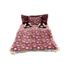 Pinks & Blues Full Sleeping 5 Piece Baby Bedding Set With 2 Puppy Shape Side Pillows (042Months) (Printed Purple)