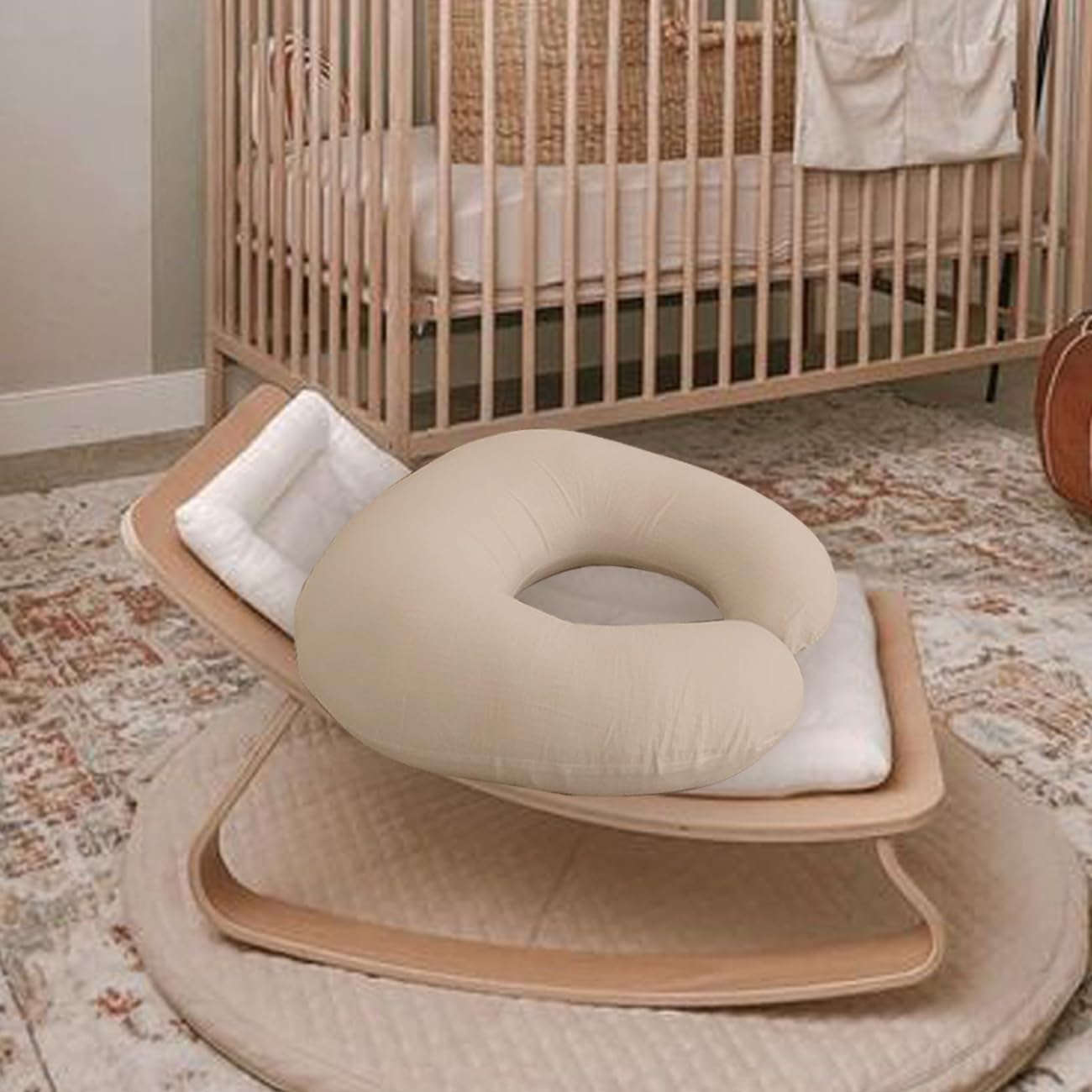 Lethooly Nursing Pillow Cover,2-Pack Removable Cover For Breastfeeding Pillows,Ultra-Soft Baby Nursing Pillow, Fits Newborn Feed