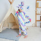 Newplush Christmas Girls And Boys Rainbow Cloud Unicorn Onesie Pajamas Soft Fleece Halloween Costume Sleepwear(10-12 Years)