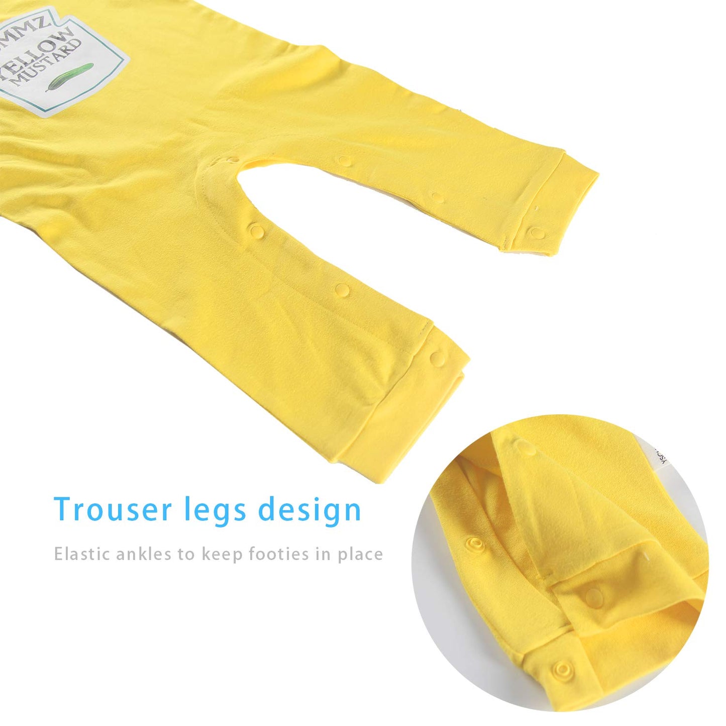 Ysculbutol Baby Twins Bodysuit Yummz Tomato Ketchup Mustard Twin Set Infant Girls Romper Baby Boys Outfits (Km-S6M Twins)