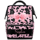 Pink Leopard Custom Diaper Bags Nursing Baby Bag for Mom Gifts Stroller Bag Mommy Bags for Travel Shopping Swim Walking