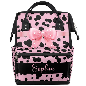Pink Leopard Custom Diaper Bags Nursing Baby Bag for Mom Gifts Stroller Bag Mommy Bags for Travel Shopping Swim Walking