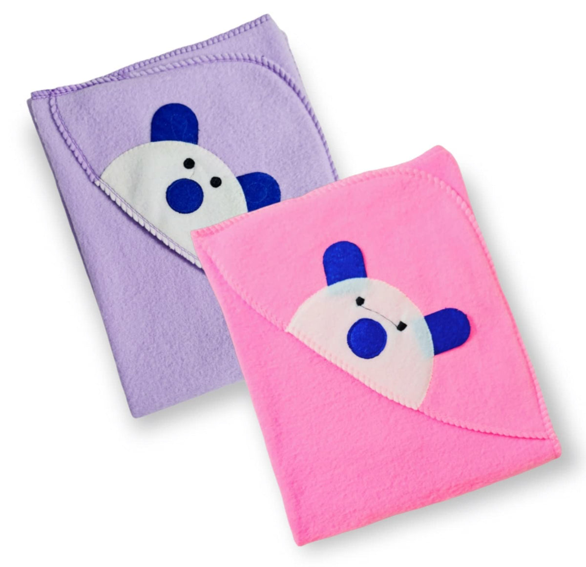First Kick Baby Blankets Newborn Combo Pack of Rainbow A/C Blanket for Baby Wrapper for Baby Boys and Baby Girls, Pack of 2 Pink
