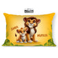 Brizberry Kids Pillow Cushion With Super Soft Fabric | Animal & Cartoon Prints | 12X18 Inches (Design 3)