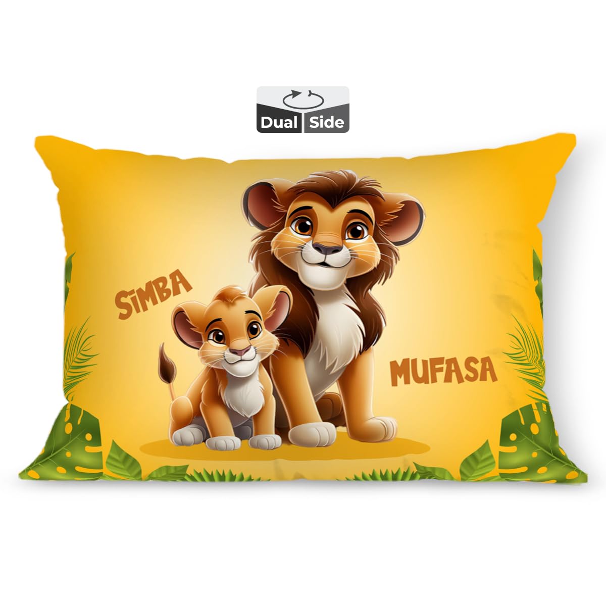 Brizberry Kids Pillow Cushion With Super Soft Fabric | Animal & Cartoon Prints | 12X18 Inches (Design 3)