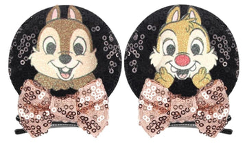 Clgift Minnie Ears Baby & Toddler Headband With Chip N Dale Hair Clip
