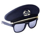 Sun-Staches Pilot Sunglasses Costume Accessory, UV400 Lenses, Black Captains Cap and Mask One Size Fits Most