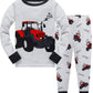 Boys Pajamas Tractor 100% Cotton Pjs Toddler 2 Piece Long Sleeve Sleepwear Kids Clothes Set 8T