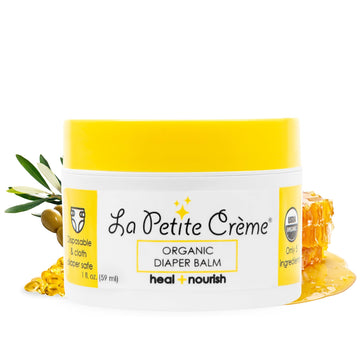 La Petite Creme French Organic Diaper Balm (1 oz) - Healing & Nourishing Diaper Cream - Gentle & Safe Liniment Baby Lotion - USD