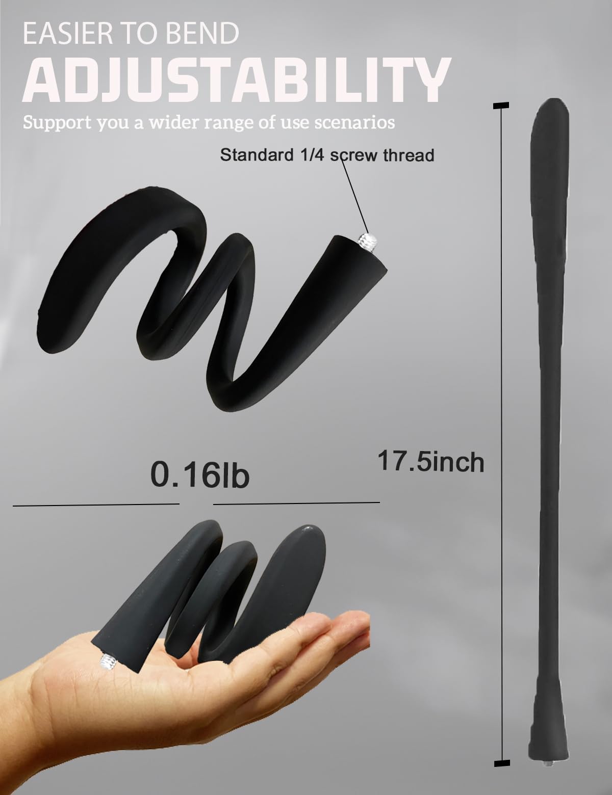 Portable Phone Holder Stand For Bed, Stroller, Desk, Car With Gooseneck Flexible Arm - Stable, Secure & Adjustable Fit On Treadm