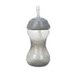 Nuby 3 Piece No-Spill Easy Grip Cup With Flex Straw, Clik It Lock Feature, Neutral, 10 Ounce