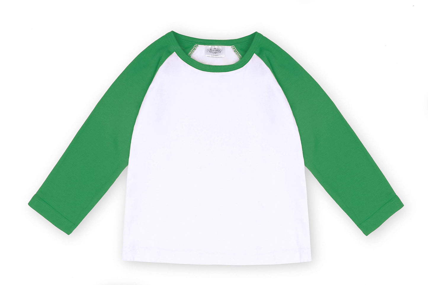 St. Parker'S Day Toddler Baby Girls Boys Long Sleeve Shirts Raglan Shirt Baseball Tee Cotton T-Shirt Green