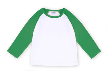 St. Parker'S Day Toddler Baby Girls Boys Long Sleeve Shirts Raglan Shirt Baseball Tee Cotton T-Shirt Green