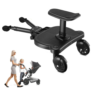 Naniruok Universal Stroller Board With Detachable Seat, 2 In 1 Buggy Board Suitable For Most Brands Of Strollers, Holds Children