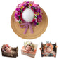 Vemonllas Newborn Photography Props Boys Girls Floral Sitter Hat Baby Photo Props Flowers Bonnet (Purple)