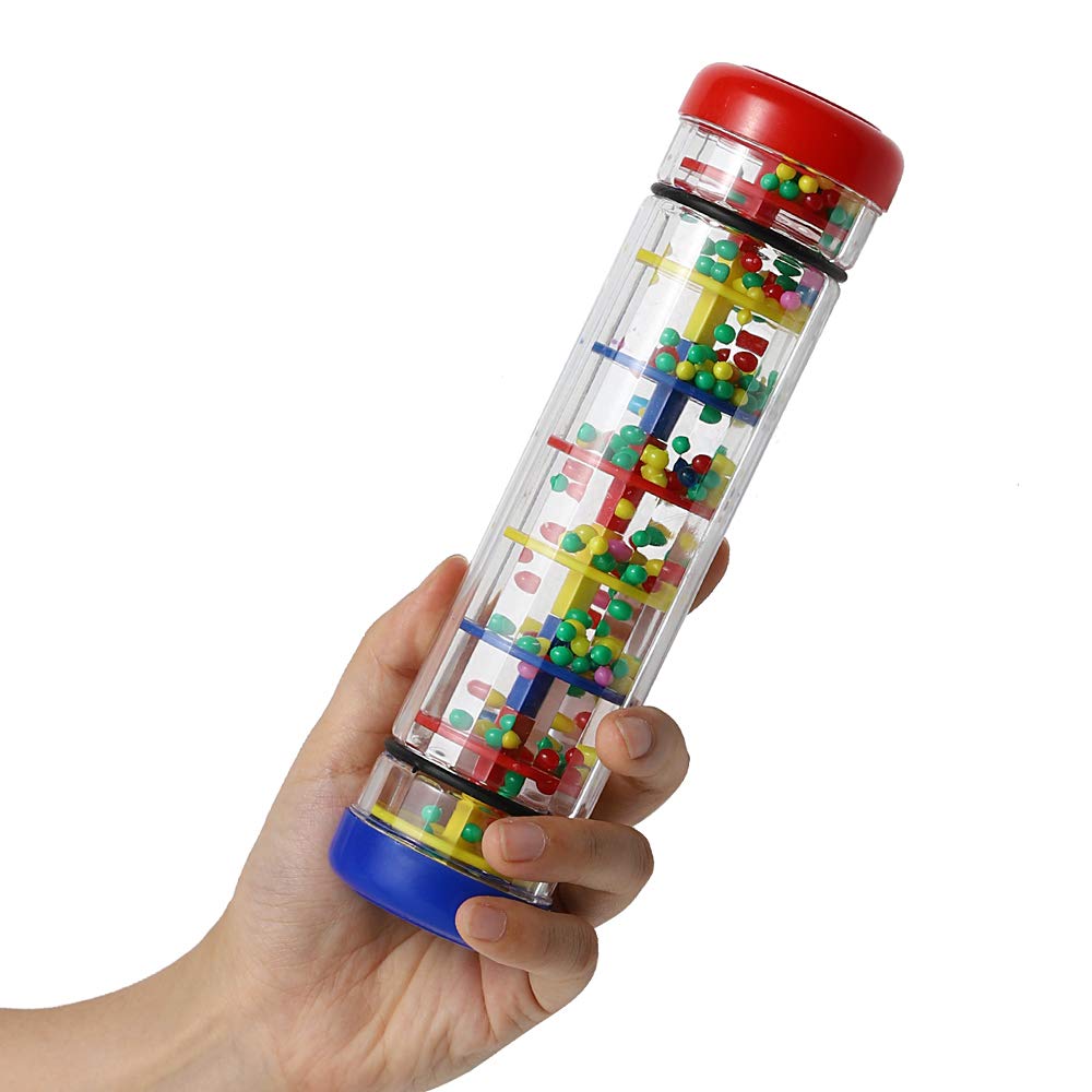 Rainmaker 8 inch Mini Rainstick for Babies Rattle Tube Rain Stick Shaker Music Sensory Auditory Instrument Toy for Baby Child Gi