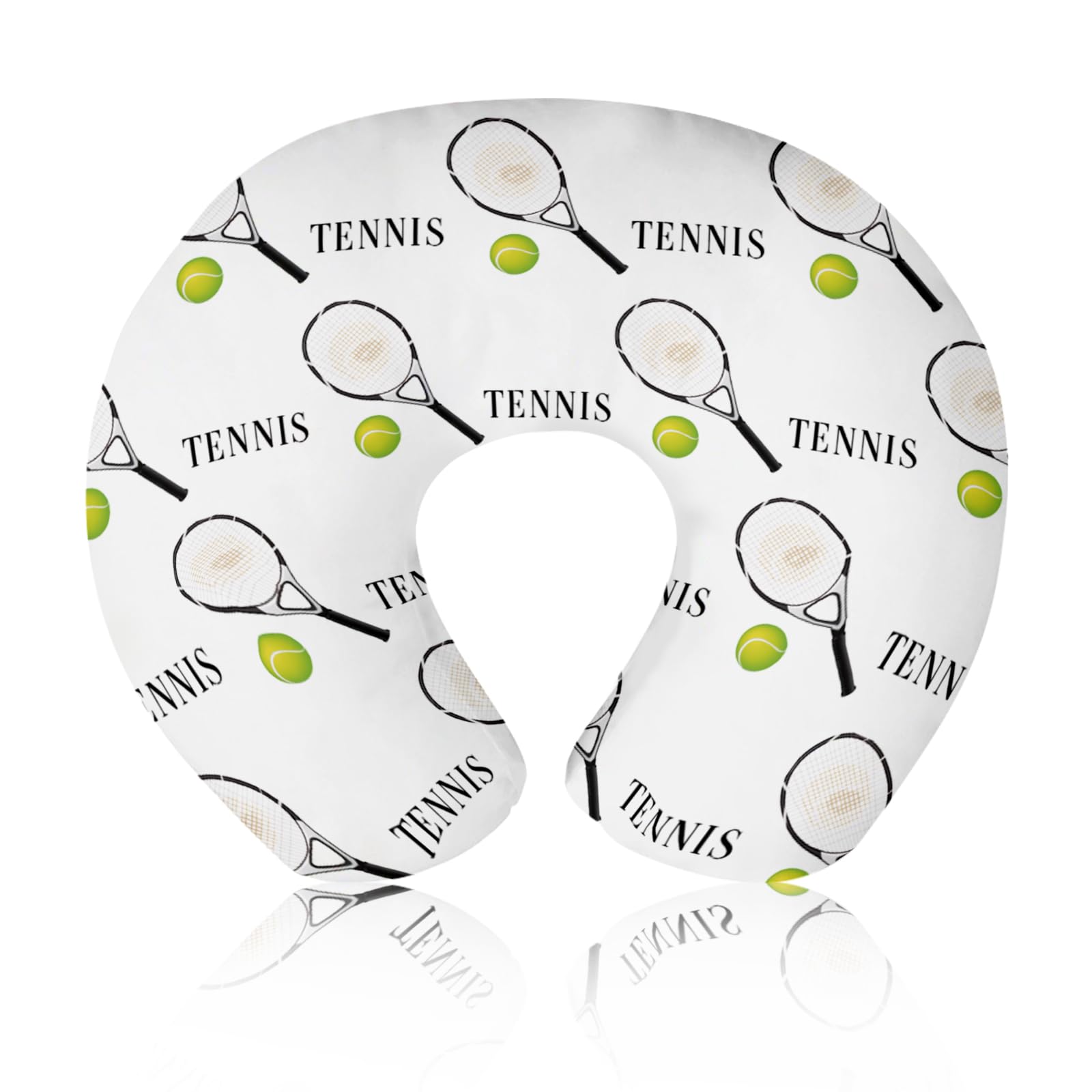 Rucekia Baby Nursing Pillow Cover - Personalized Name Tennis Theme Breastfeeding U-Shaped for Bottle Feeding, Ultra Soft Comfort