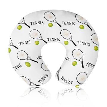 Rucekia Baby Nursing Pillow Cover - Personalized Name Tennis Theme Breastfeeding U-Shaped for Bottle Feeding, Ultra Soft Comfort