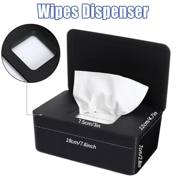 Novwang Baby Wipes Dispenser 3 Pack Wipe Holder With Lids, Keeps Wipes Fresh, Refillable Wipes Container With Sealing Design, Ba