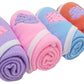 First Kick Baby Blankets New Born Pack of Hooded Wrapper Durable Fleece Polyester s Cum Wrap Towel Pack of 4 Pink Blue