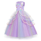 Yipkorra Unicorn Dress For Girls Unicorn Costume Pageant Princess Party Birthday Long Gown With Headband & Necklace (Purple, 170