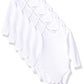 Hanes Baby Long Sleeve, Ultimate Flexy Bodysuits Boys & Girls, 5-Pack, Diamond White, 12-18 Months