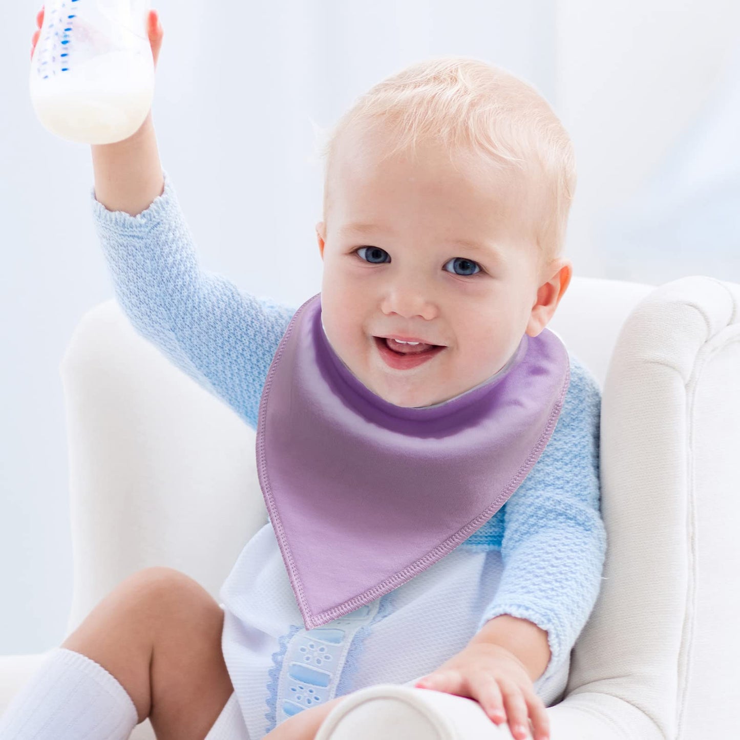 Baby Bandana Drool Bibs For Boys, Girls, Baby Unisex Cotton Bibs 10 Pack Soft And Absorbent (Magical Ocean)