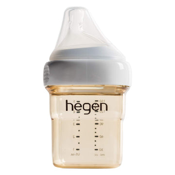 Hegen Baby Bottles - Anti Colic Baby Bottles Wide Neck - Breastfeeding System 5 Oz With Slow Flow Teats