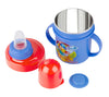 Nabhya Hippo Stainless Steel Baby Spout Sipper Cup for Kids Age 3 Months to 18 Months 250 ML (Blue)