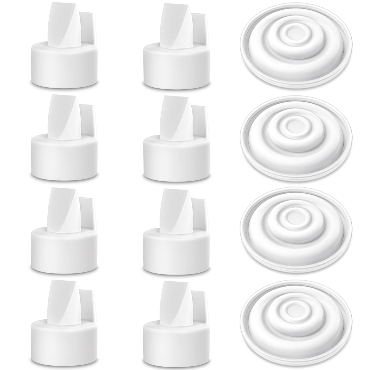 [12-Count] Papablic Pump Parts Compatible With Spectra S1, S2 And 9 Plus, Incl 8-Count Duckbill Valves For Spectra And Medela Pu