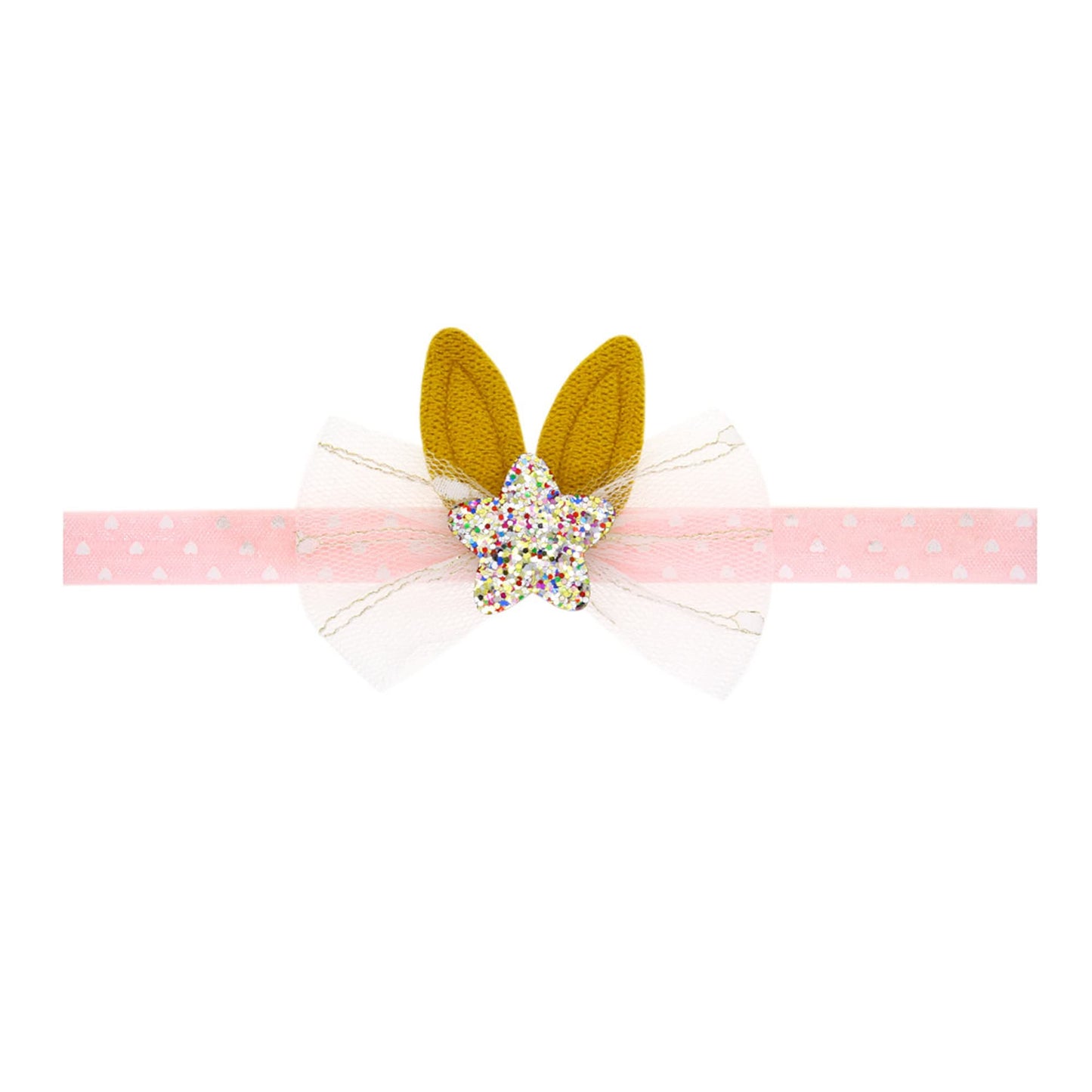 Ddnfo Easter Bunny Headband Bunny Ears Easter Headbands Baby Girls Flower Crown Spring Bunny Headbands Hair Accessories(F80) (B)