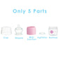 Popyum 5 Oz Pink Anti-Colic Formula Making/Mixing/Dispenser Baby Bottles, 3-Pack (With #1 Nipples)