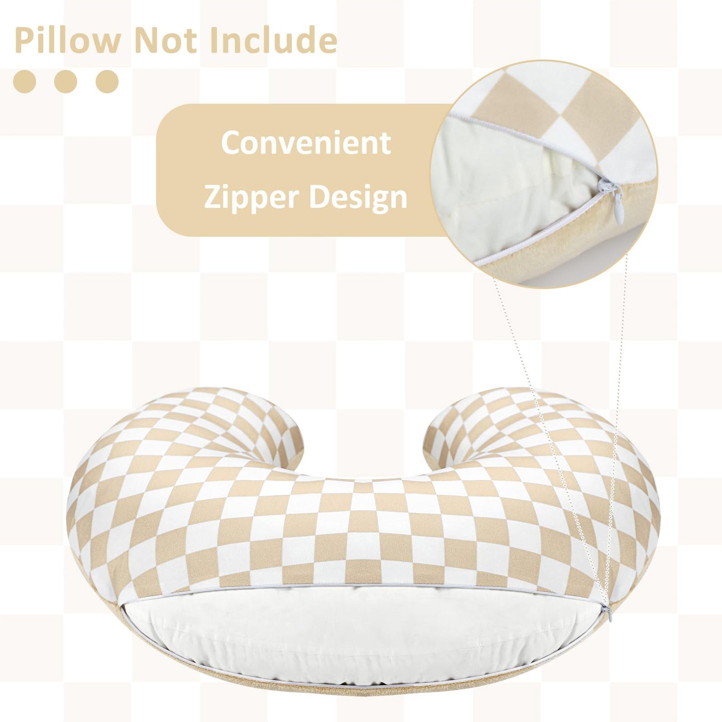 Dilimi Nursing Pillow Cover, Soft Stretchy Nursing Cover For Breastfeeding Pillow, 1 Pack Reversible Removable Slipover For Baby