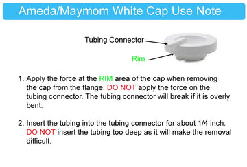 Maymom Tubing Parts for Ameda Purely Yours Pumps; (2 Tubes with caps/connector); Can Replace Ameda Tubing, Ameda Tubing Connecto