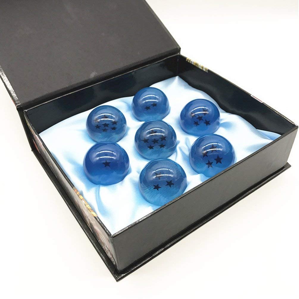 Boxtree Children Toy New Gift Box Set of 7pcs Dragon Ball Z 43mm/1.7 Stars Crystal Ball (Blue)