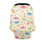 LedBack Cute Car Seat Covers Dinosaurs Patten Carseat Canopy for Babies Breastfeeding Covers, Lightweight and Breathable Carseat