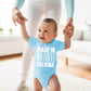 Made In Vachina - Funny Cute Infant Creeper Short Sleeve Bodysuits Infant Funny Baby Romper(Light Blue, 12 Months)