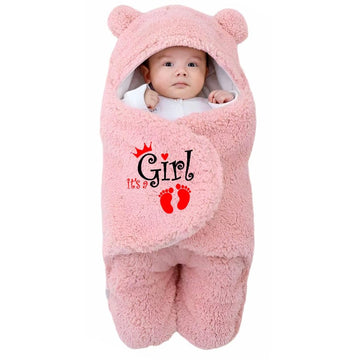Swissberry Baby Blanket New Born Pack of Hooded Wearable Swaddle Wrappers Security Blankets Pack of 1 Pc.(OnionPink, 06 Months)