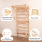 Woodandhearts Swedish Ladder For Kids With Rope Accessories - Indoor Jungle Gym, Indoor Jungle Gym For Kids Ages 6-16, Indoor Cl