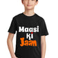 Printmate Maasi Ki Jaan New Born Baby Dress Black Half Sleeve Cotton TShirts For Baby Boy And Girl